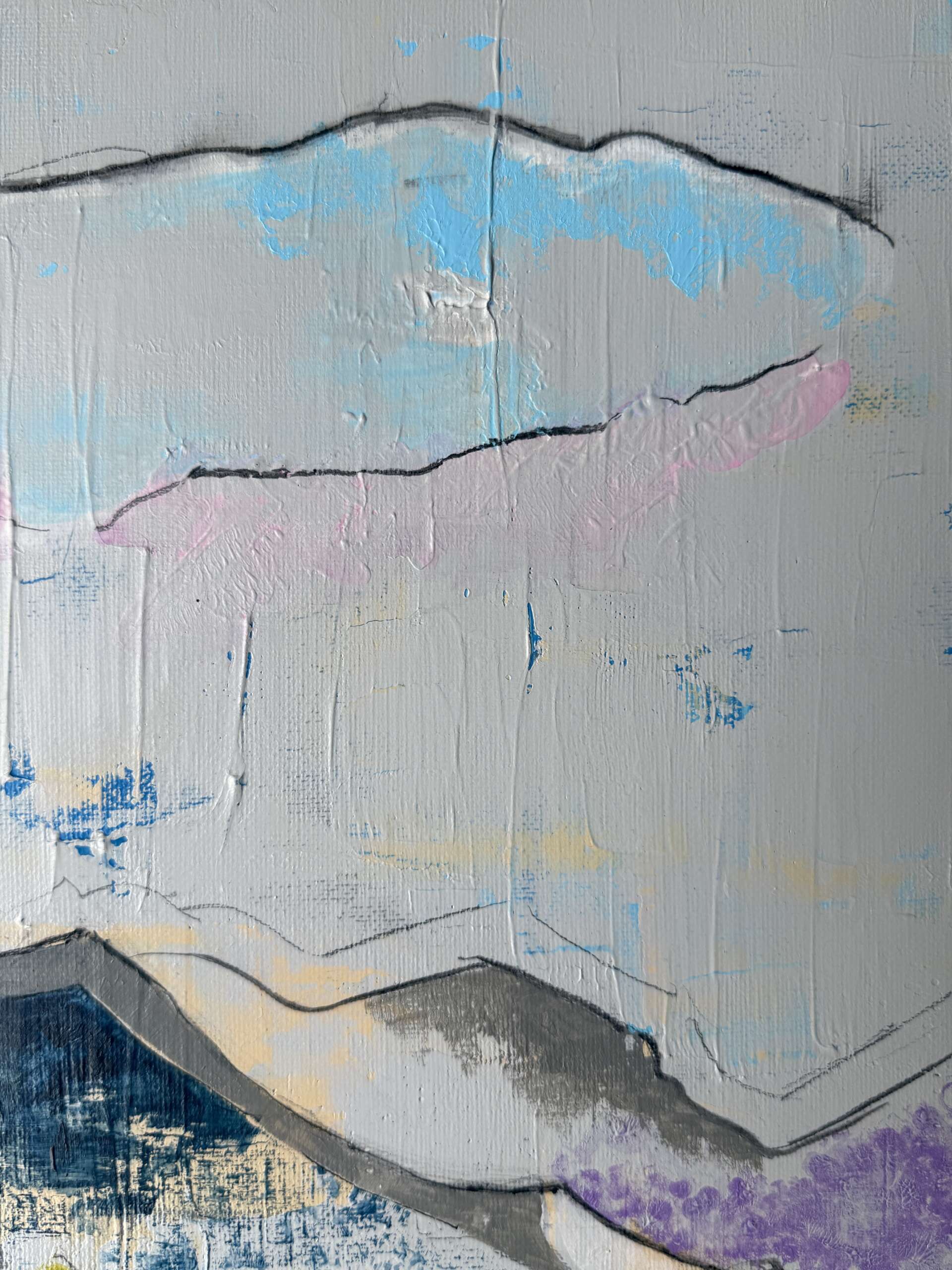 Alpen, Detailansicht, Kunstwerk von Kristin Gezorreck