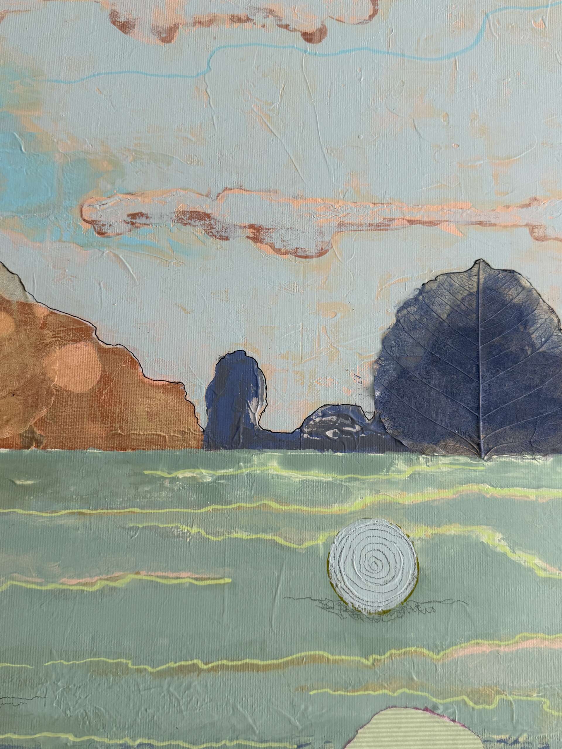 Blaues Teufelsmoor, Detailansicht, Kunstwerk von Kristin Gezorreck