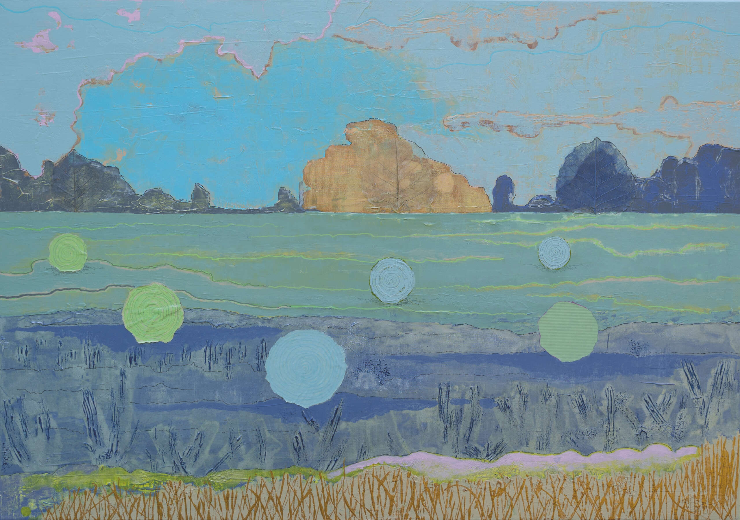 Blaues Teufelsmoor, Frontalansicht, Kunstwerk von Kristin Gezorreck