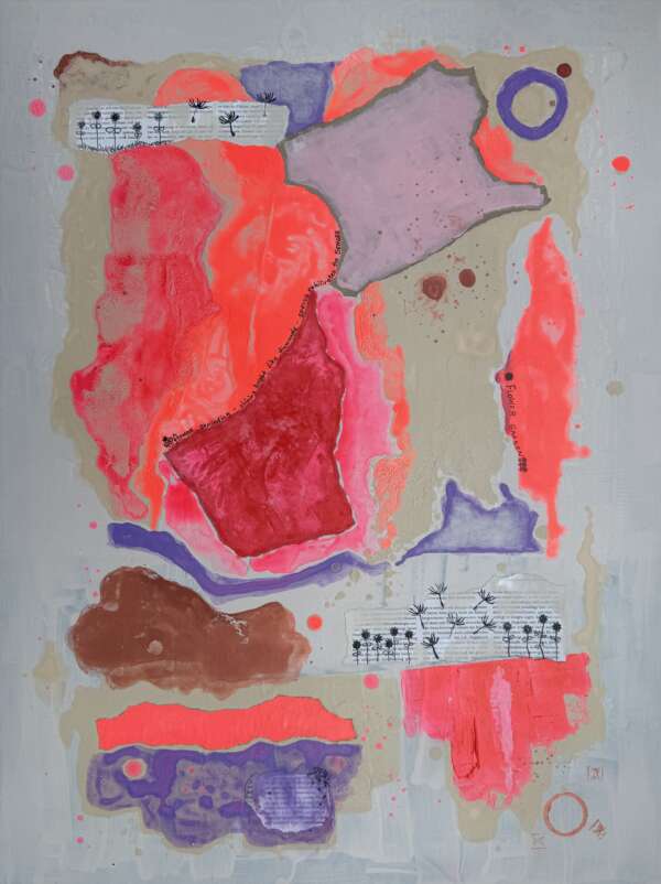 Blühwiese, Frontalansicht, Kunstwerk von Kristin Gezorreck