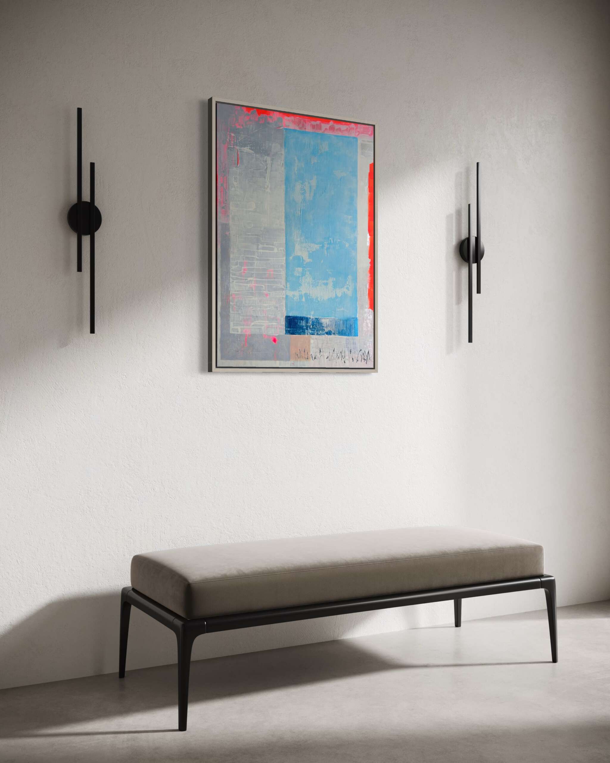 Durchsetzen, im Raum, seitlich, Kunstwerk von Kristin Gezorreck
