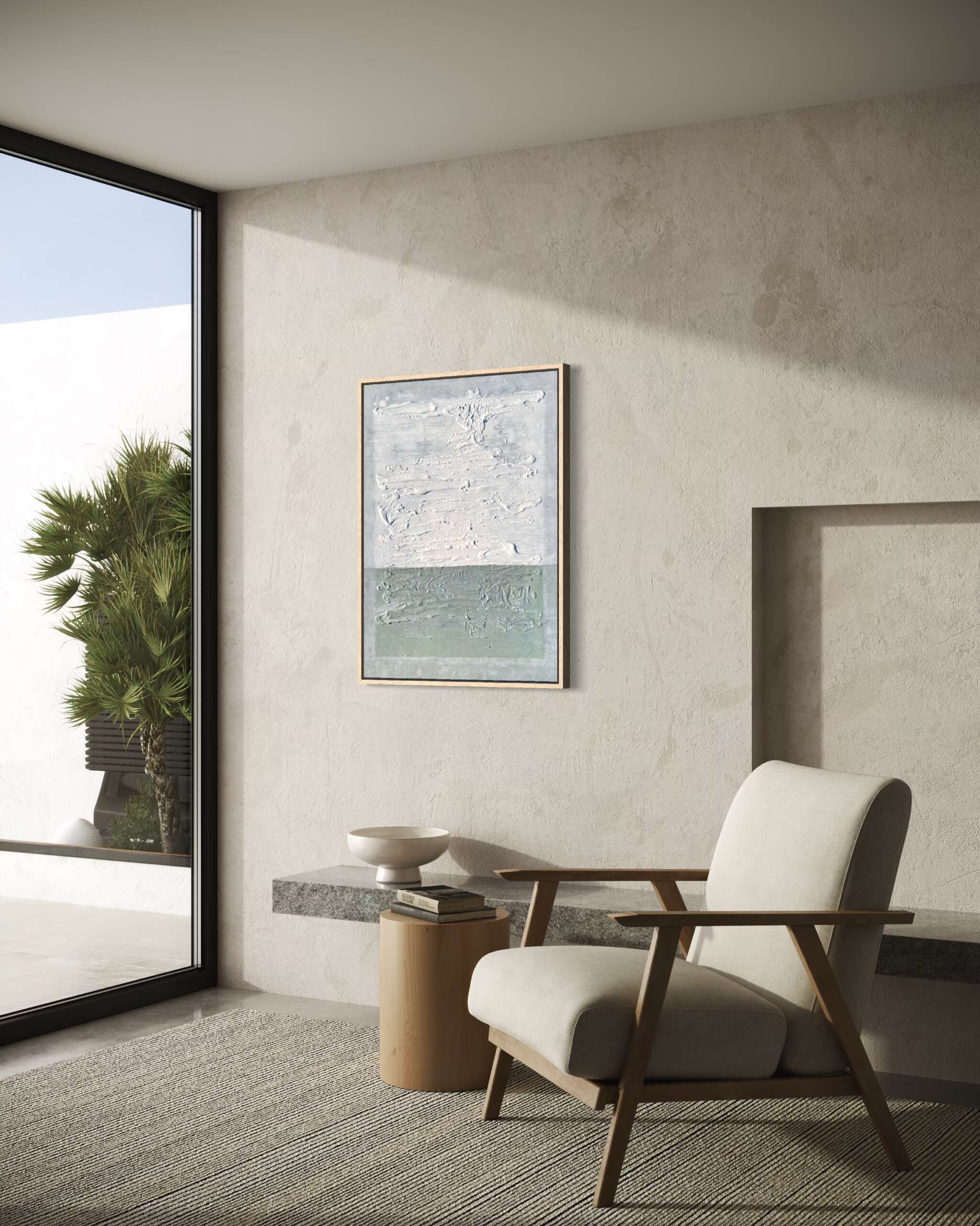 Fossilien, im Raum, seitlich, Kunstwerk von Kristin Gezorreck