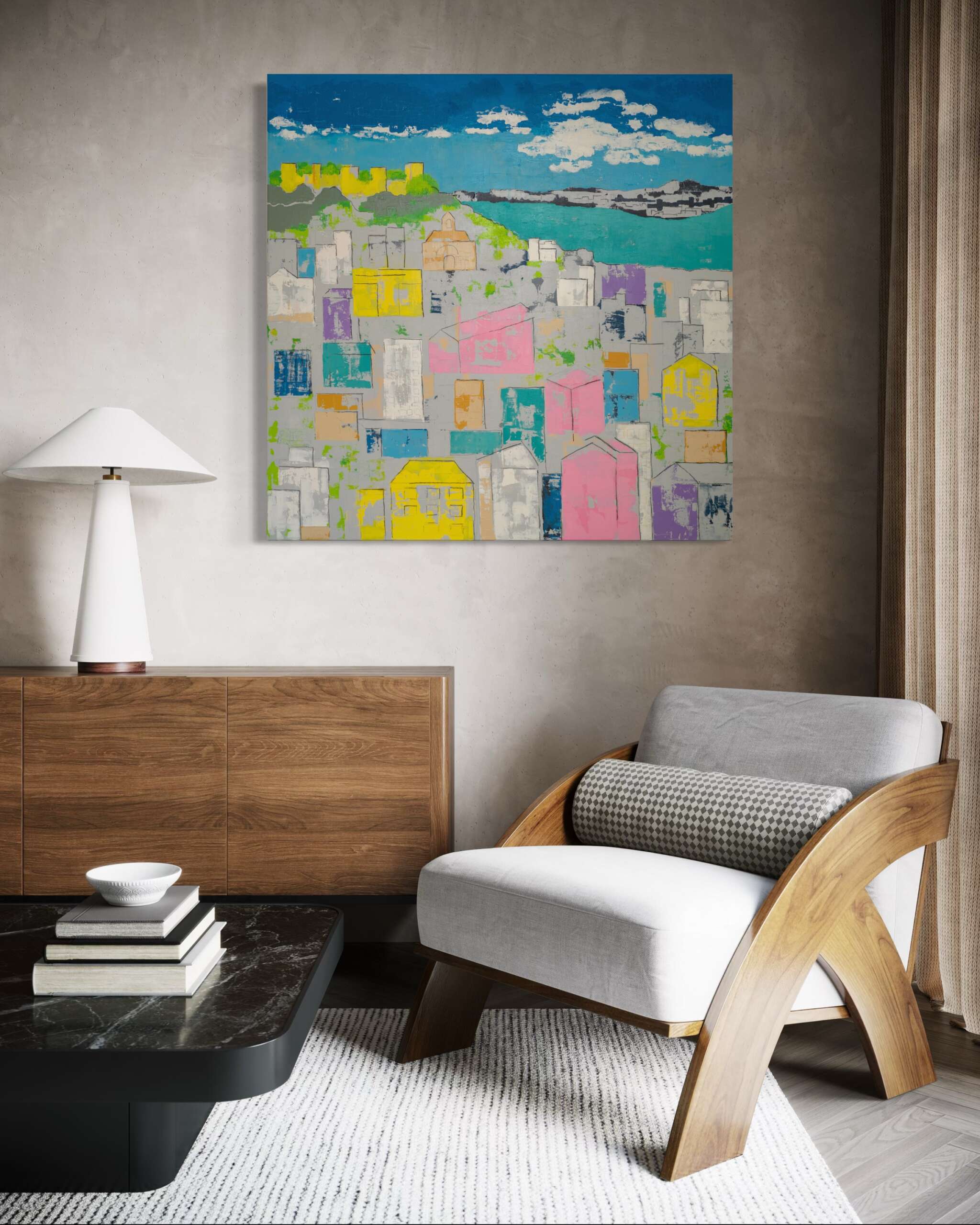 Lissabon, im Raum, Kunstwerk von Kristin Gezorreck