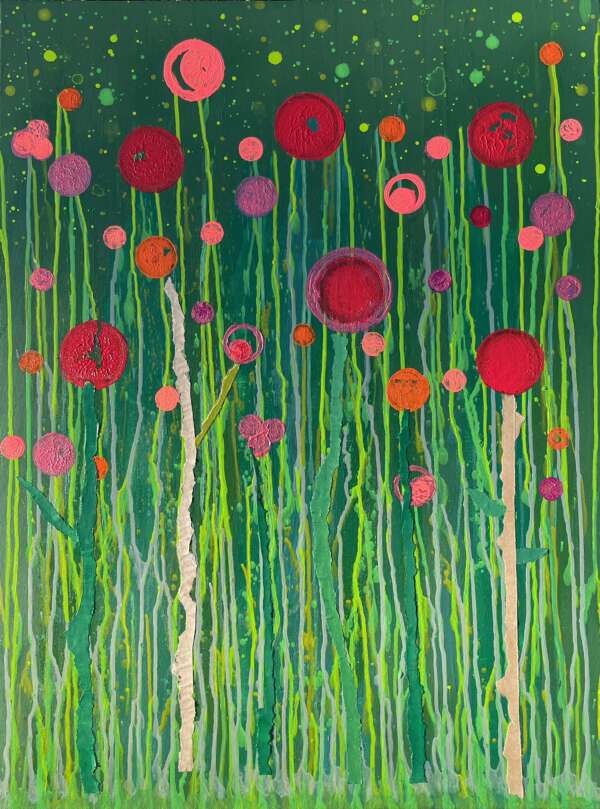 Marsblumen, Frontalansicht, Kunstwerk von Kristin Gezorreck